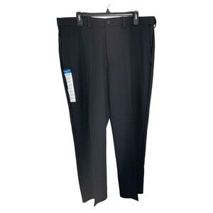 NWT Haggar Men Cool 18 Pro Gabardine Pants Classic Fit 4 Way Stretch Black 38x29